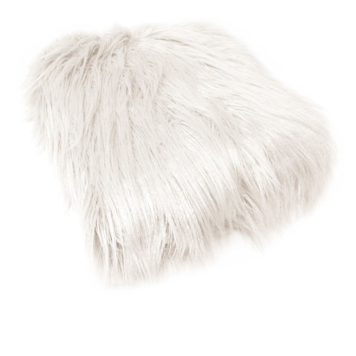 Mia Luxury Long Hair Faux Fur Throw Rug 127 x 152 cm Ivory