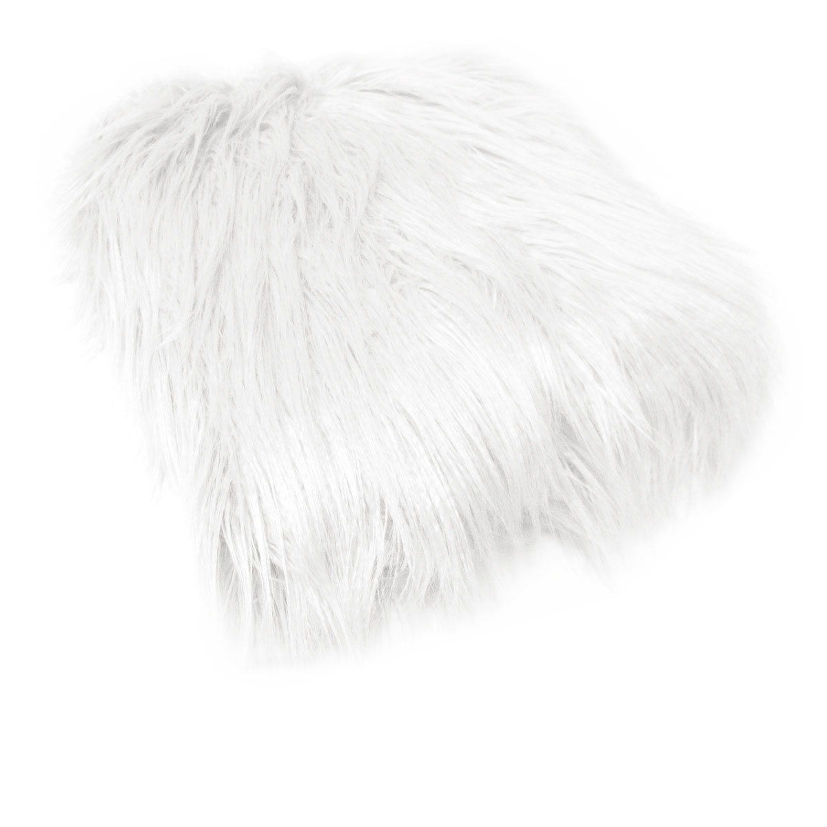 Mia Luxury Long Hair Faux Fur Throw Rug 127 x 152 cm White