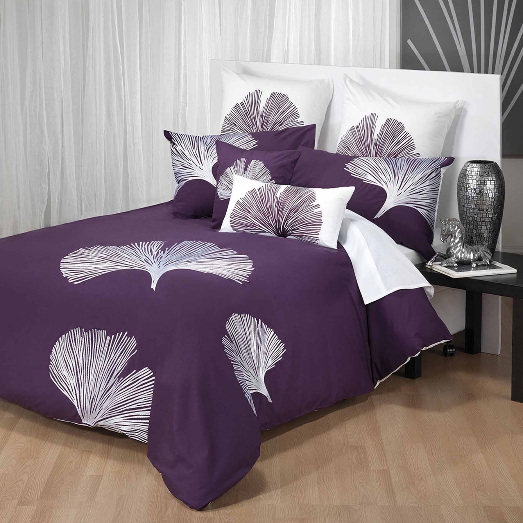 Bianca Kalista Aubergine Quilt Cover Set Queen