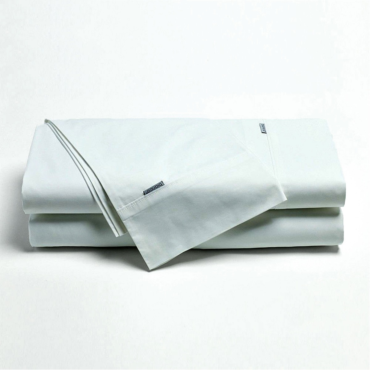 Bianca Heston Cotton Percale Sheet Set White Super King