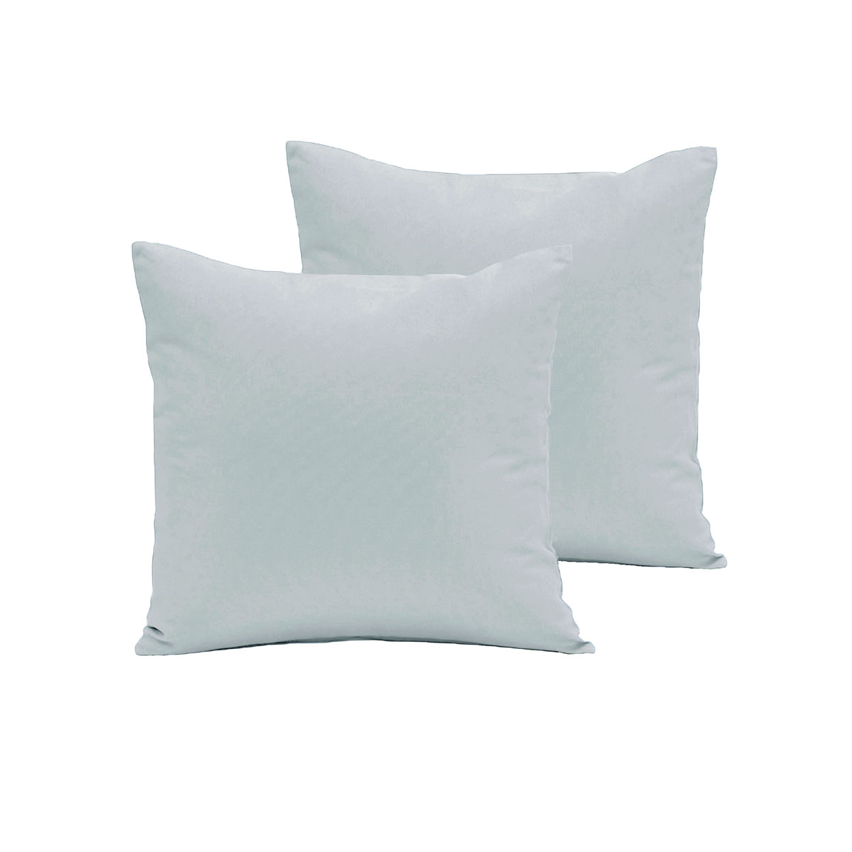 Pair of Polyester Cotton European Pillowcases Ice Blue