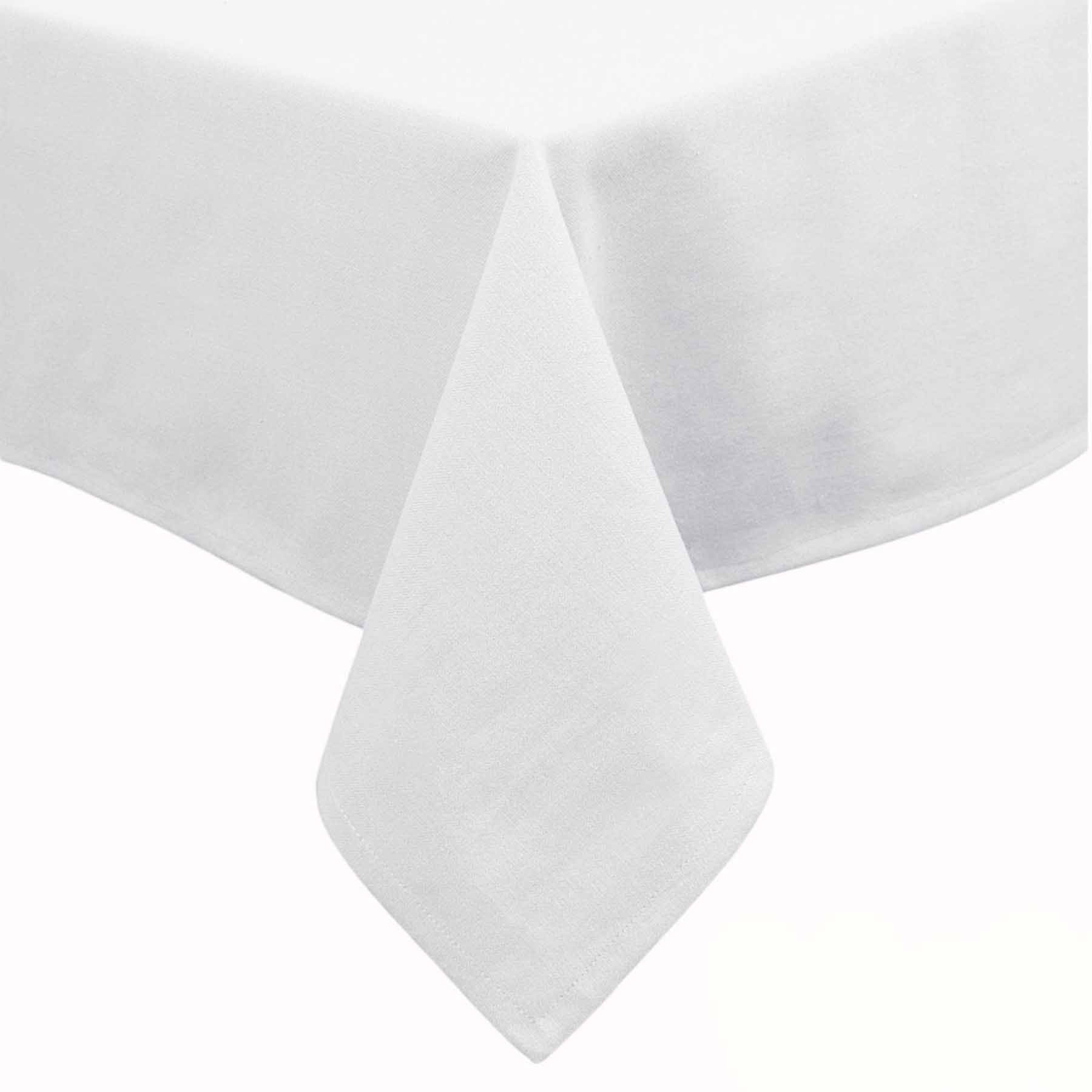 Hoydu Cotton Blend Table Cloth 180cm x 220cm  - Bright White