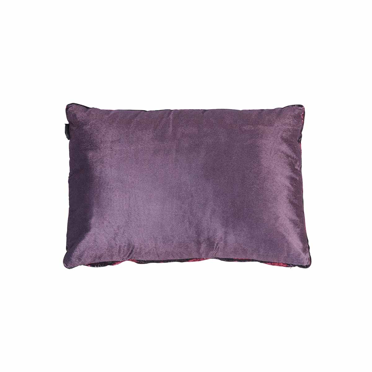 KAAT Amsterdam Boline Aubergine Velvet Oblong Filled Cushion 40cm x 60cm