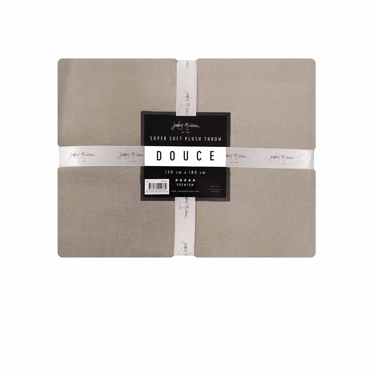 Jenny Mclean 300GSM Douce Super Soft Plush Throw 130 x 180 cm Tan