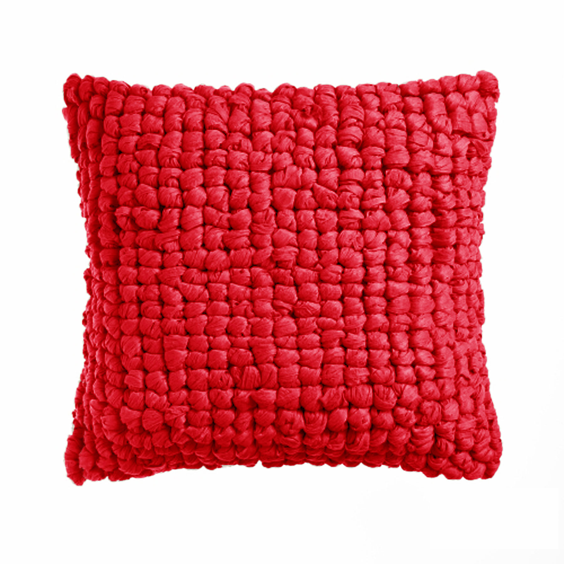 Shoreham Appliqued Filled Cushion - Red