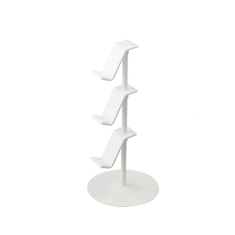 3-tier Desktop Gamepad and Headphone Storage Rack - White
