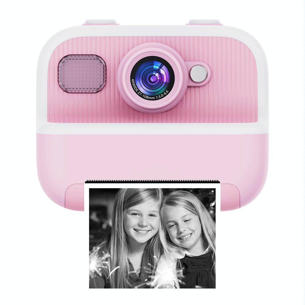 Blue Children'S Thermal Camera With Dual-Camera 1080P Hd 2400W Pixel 2.4-Inch Display - Pink