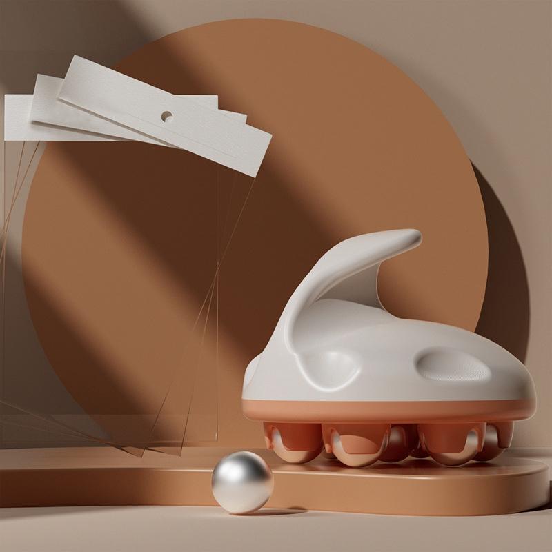 Orange Abdominal Ball Meridian Massager Calf Muscle Relaxation Steel Ball Opp