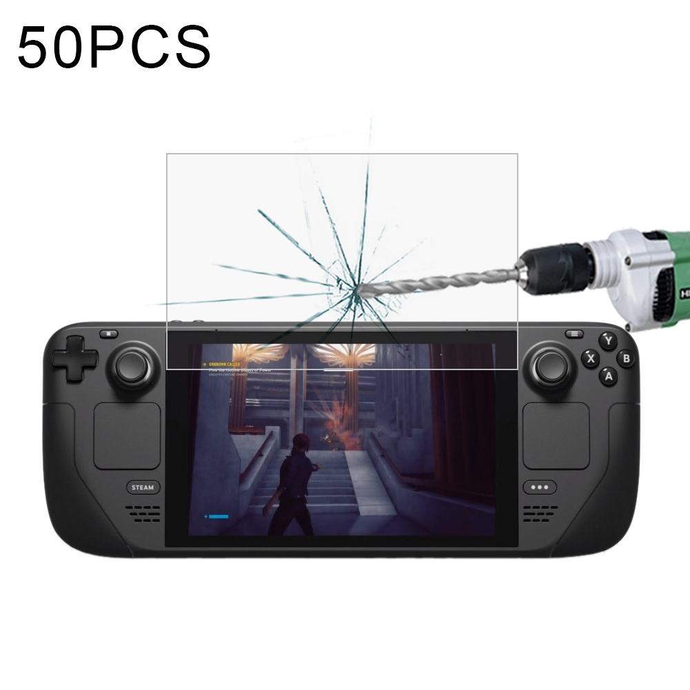 50-pack Tempered Glass Film for Steam Deck Console - 0.26mm 9h 2.5d