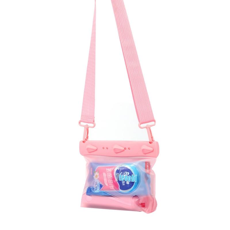 Small Waterproof Crossbody Diving Bag For Drifting And Storage Pink