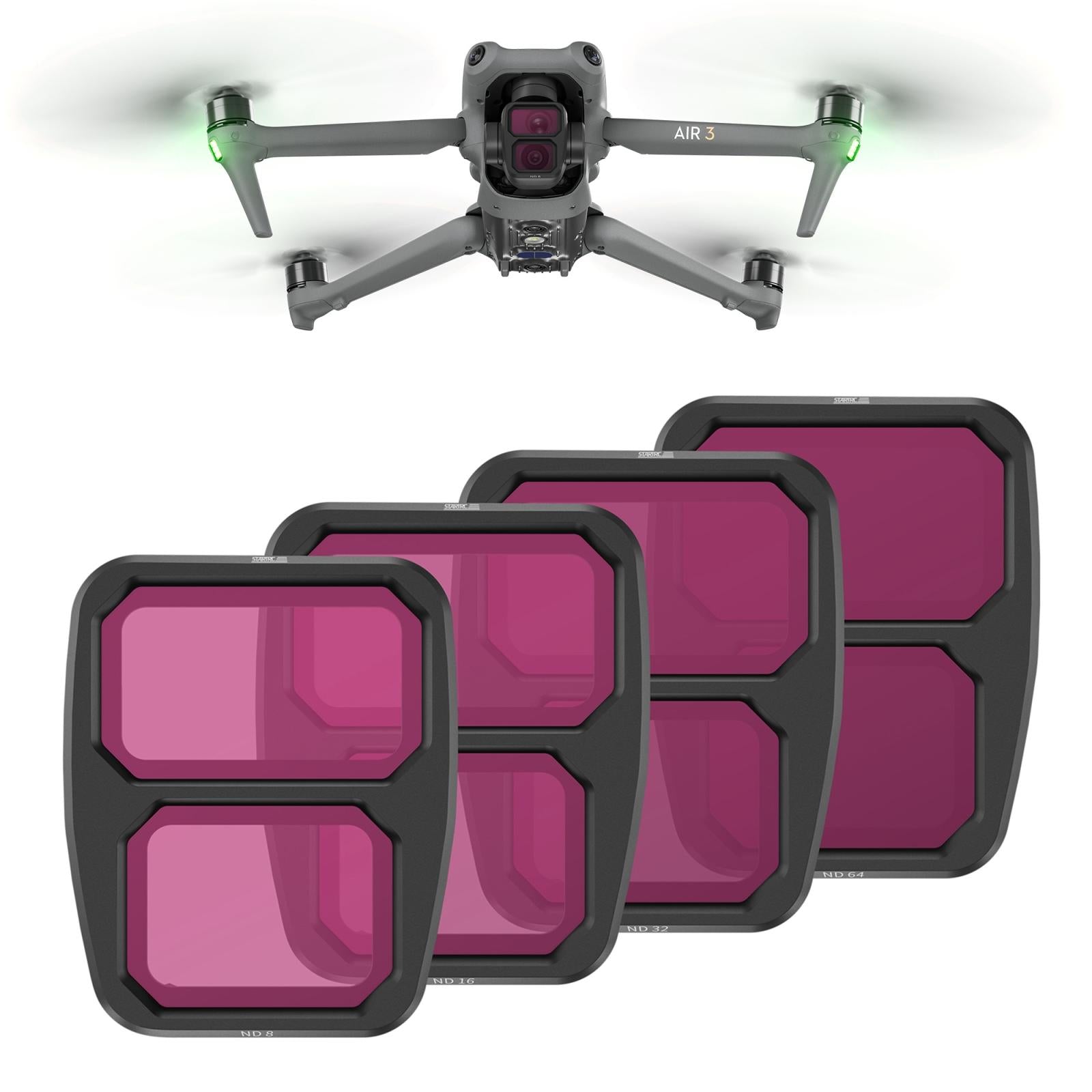 Versatile 4-in-1 Lens Filter for Dji Air 3 Drone - For Dji Air 3 4 In 1 Nd8/16/32/64