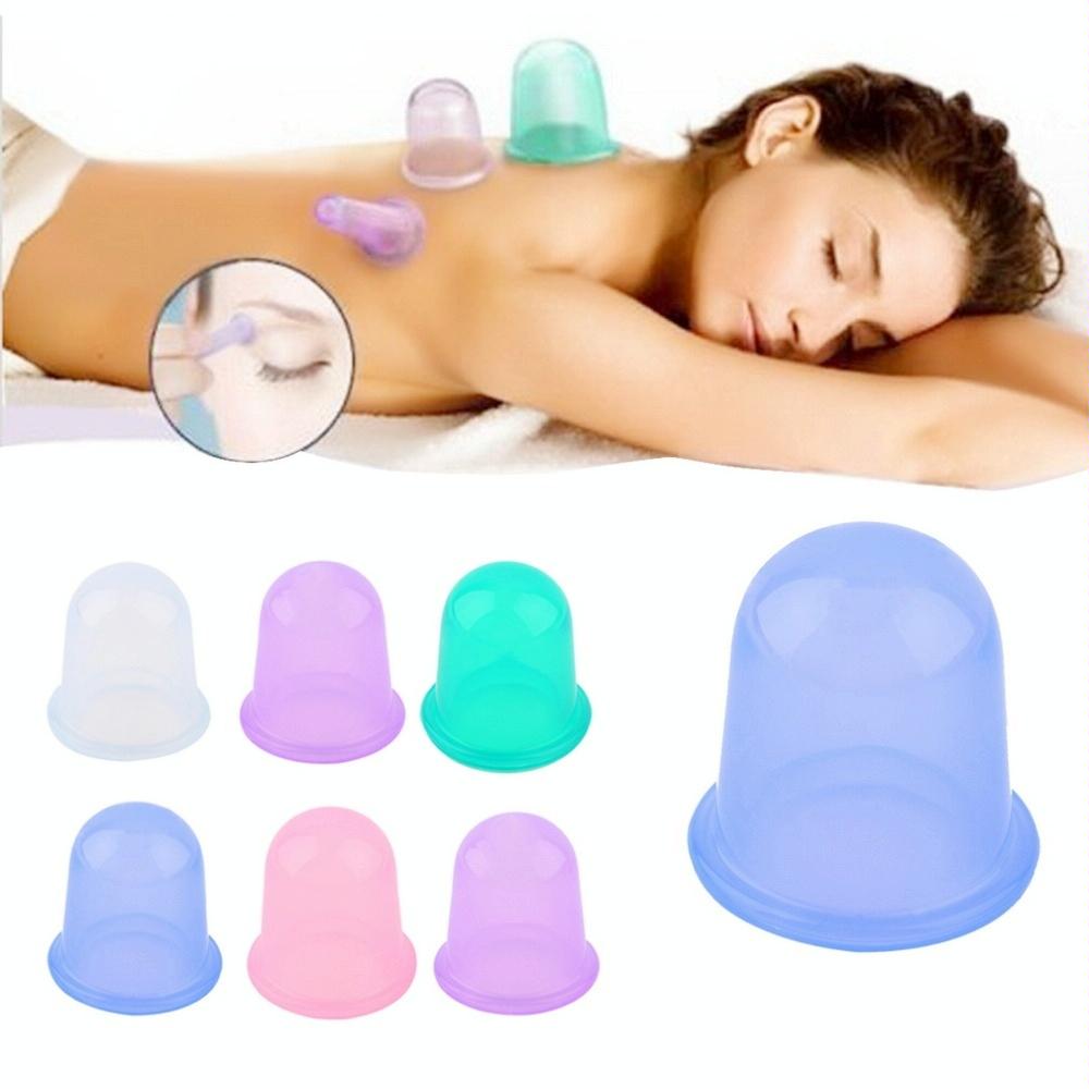 Silicone Cupping Cup For Health Care Body Massage Random Colour