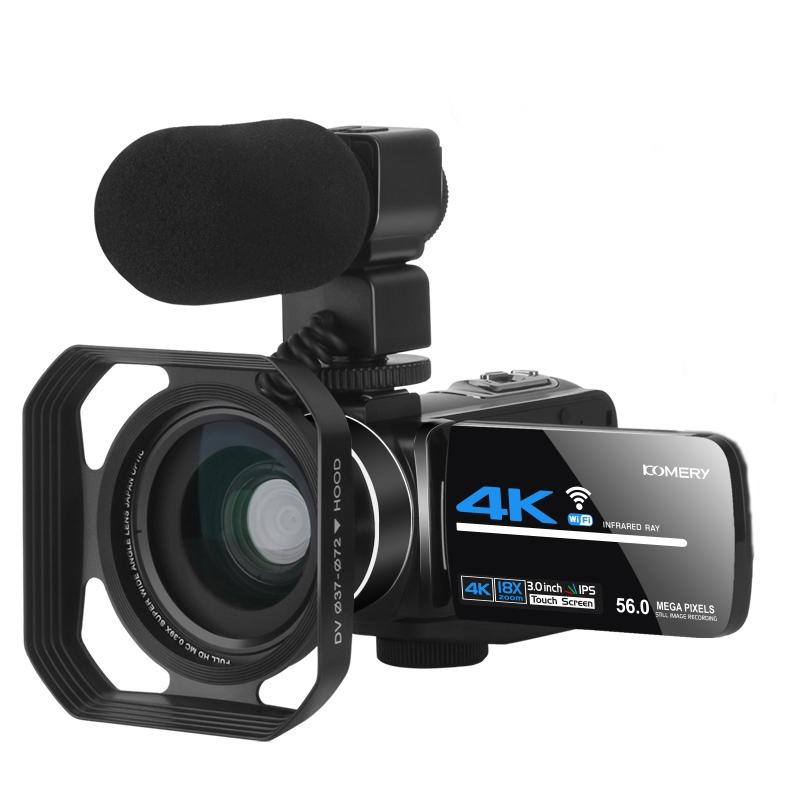 Af2 5600Px 18X Zoom 4K Digital Video Camera With Hood & Microphone & Wide-Angle Lens