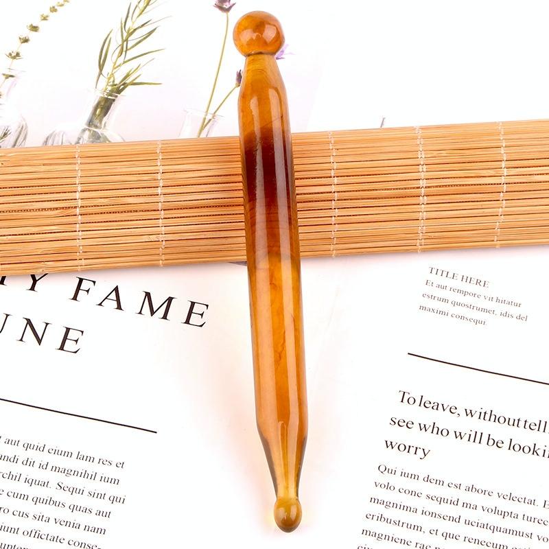 Facial Tendon Stick For Massage And Acupuncture Resin Scraping Sheet Amber Point Stick