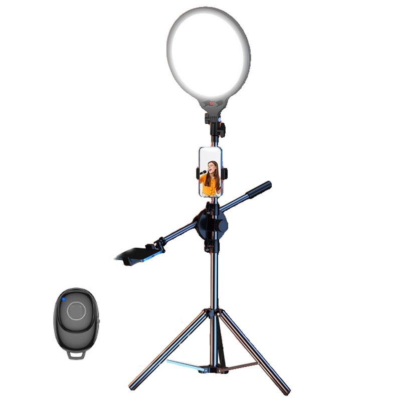 Full-screen 12.6 Selfie Ring Light Tripod Set - 210cm for Live Stream - 210Cm Overhead Shot