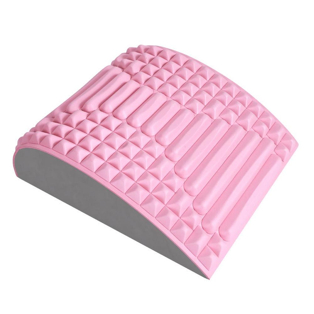 Blue Lumbar Massager For Spinal Stretching And Relaxation - Solid Colour Pink