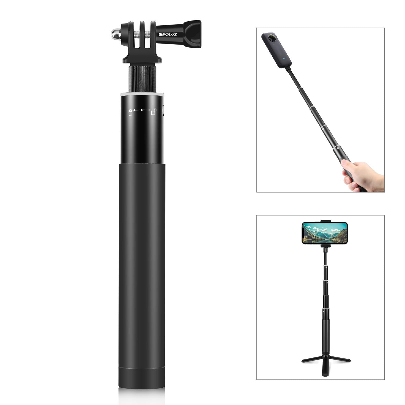 70cm Selfie Stick with Invisible Adapter for Insta360 one X2 / X3