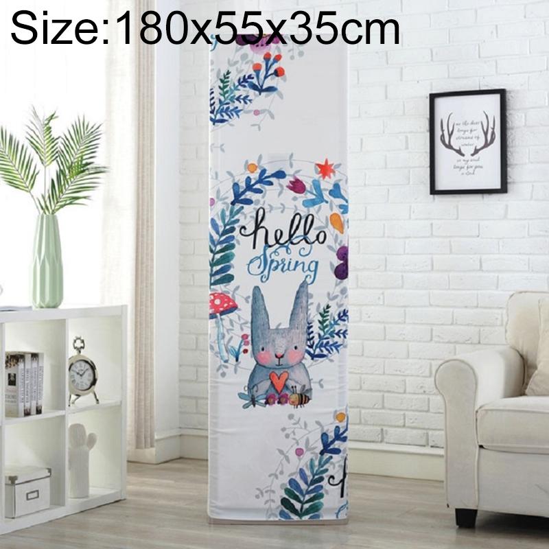 180x55x35cm Rabbit Fabric Dust Cover for Vertical Cabinet Air Conditioners