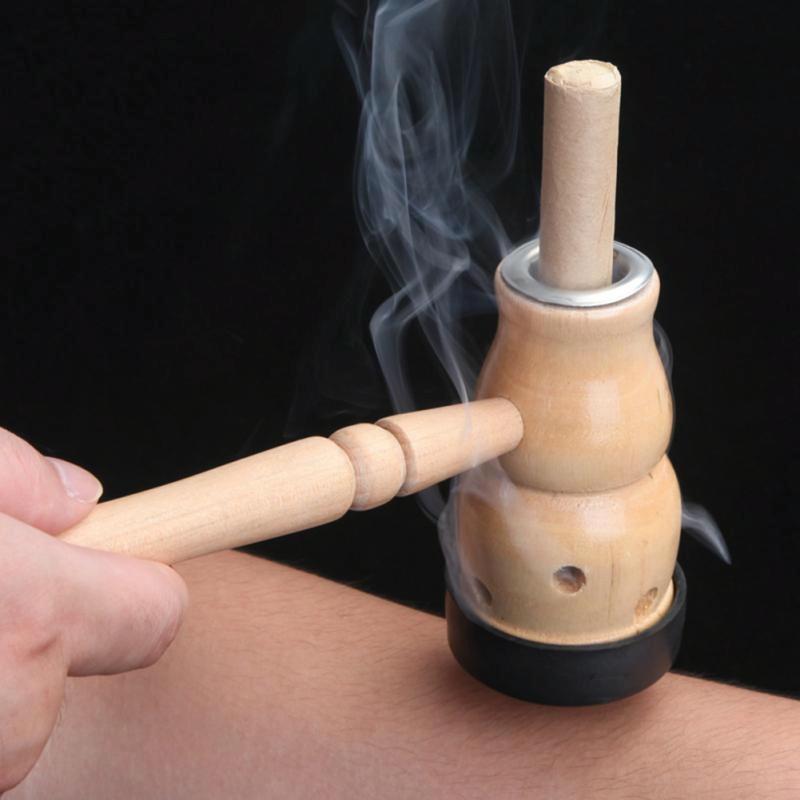 Wooden Gourd Moxibustion Box For Moisture Massage Device