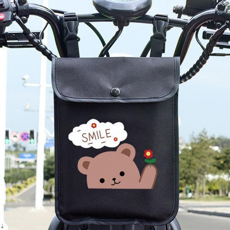 Waterproof Hanging Bag For Electric Vehicles And Bicycles - Flower Bear