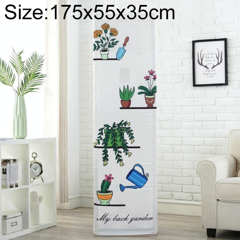Green Plant Fabric Dust Cover for Vertical Cabinet Ac - 175x55x35cm All-inclusive