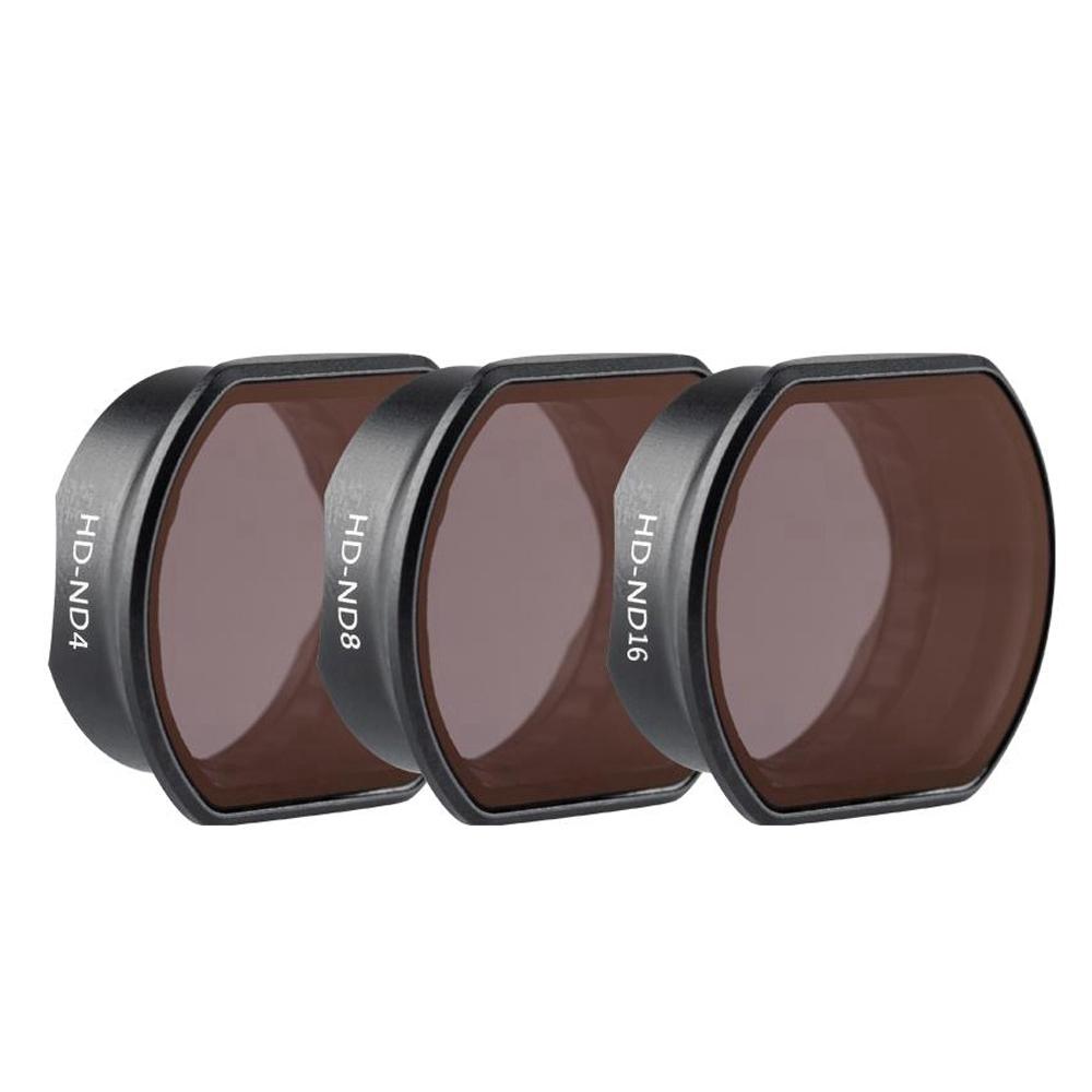 3-piece Drone Lens Filter Set for Dji Fpv - Nd4 Nd8 Nd16