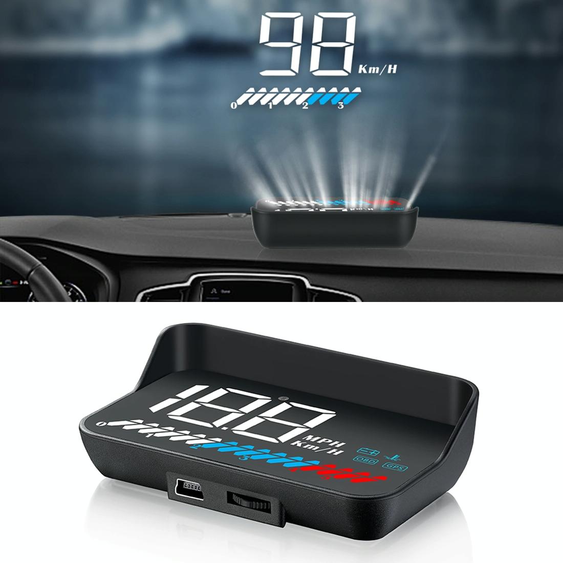 Universal Car Obd2 + Gps Hud 3.5 Inch Display Fuel Consumption