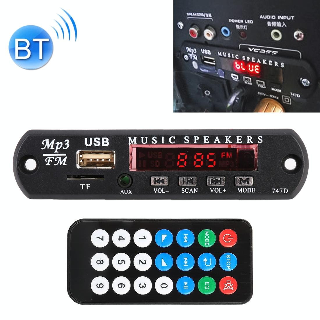 12V Car Audio Bluetooth Mp3 Decoder Board - Fm Radio Tf Usb Aux