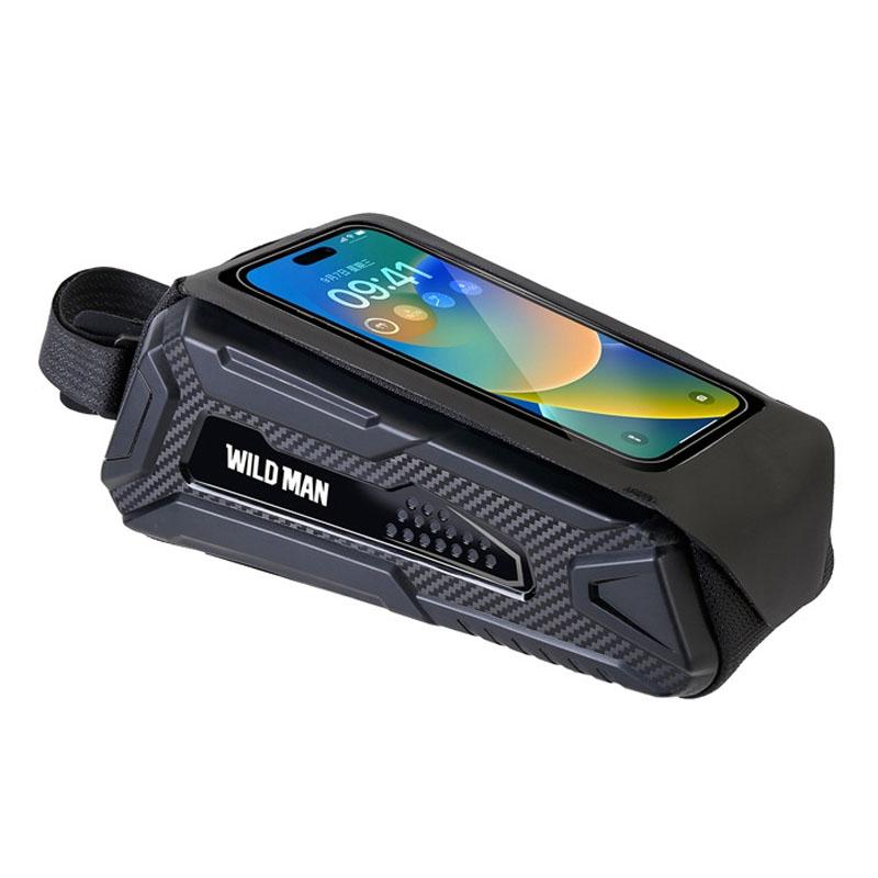 Waterproof Mtb Phone Bag With Touch Screen - Black Gray