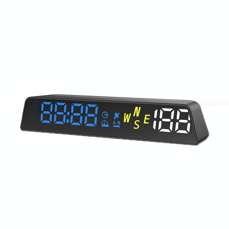 Usb Powered Hd Vehicle Altitude Meter Hud Display - Blue White
