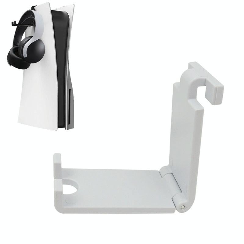 Sony Ps5 Game Console Headphone Storage Rack with Gamepad Hanger - White