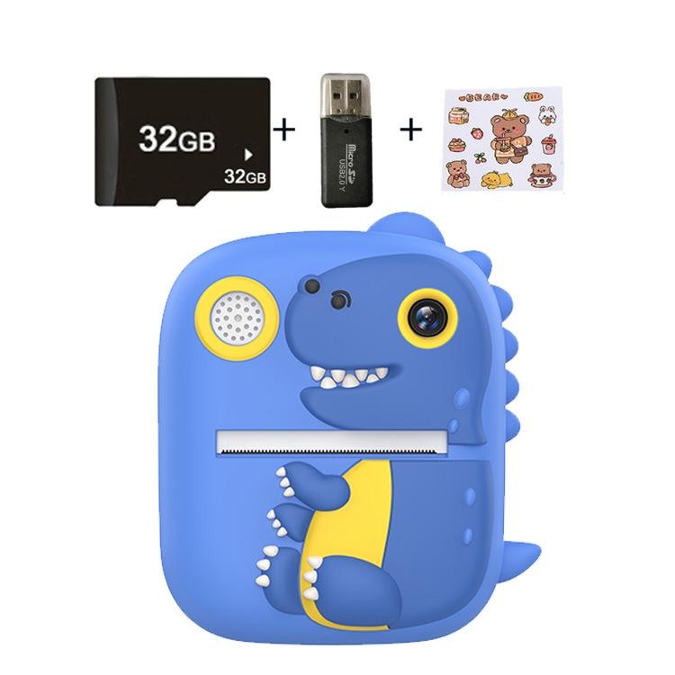 Instant Printing Camera with 2.4 Hd Screen and 32gb Tf Card - Blue