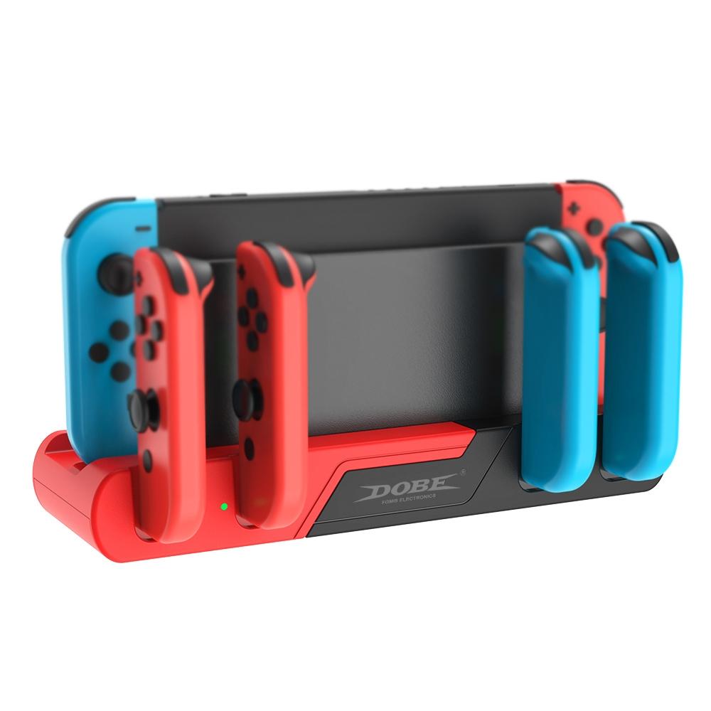 Switch Oled 4-in-1 Charging Dock - Red Black