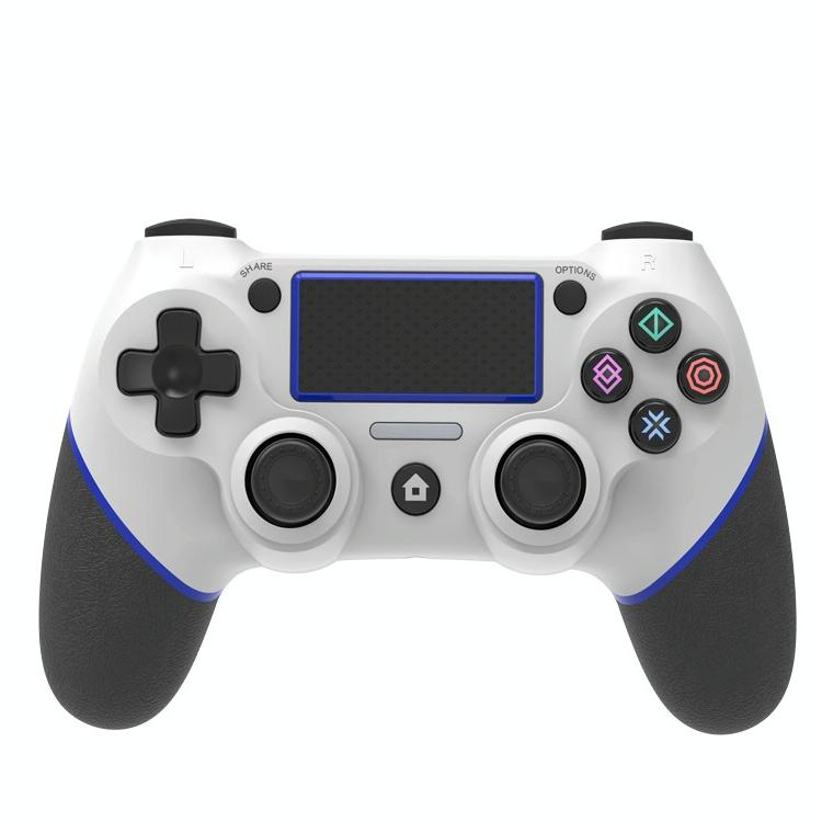 Rubberized Bluetooth Gamepad for Ps4 - Wireless - White Blue