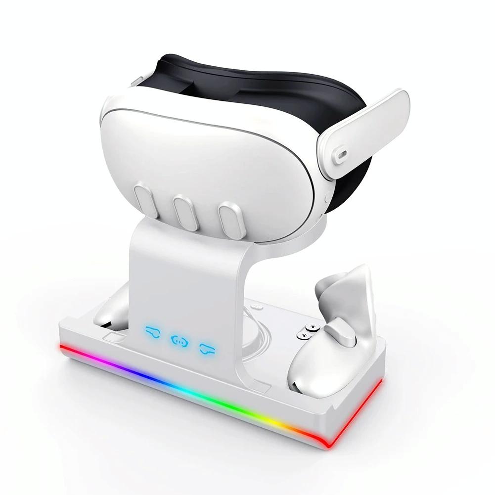 Meta Quest 3 Vr Charging Stand with Grip - White