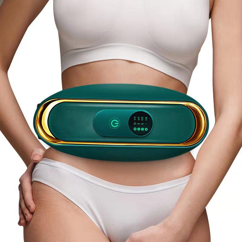 Hot Compress Abdominal Massage Belt For Menstrual Relief Green - Green