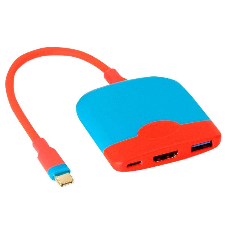 Mobile / Switch Portable Expansion Dock - Compact and Versatile - Red Blue