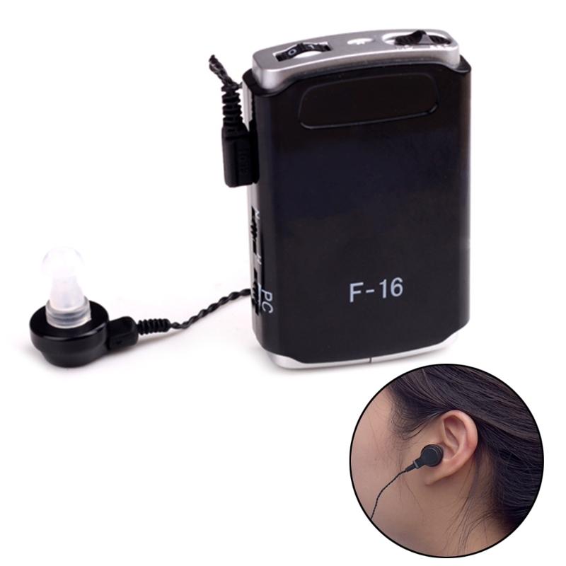 High Power Mini Hearing Aid Amplifier Pocket Receiver Black