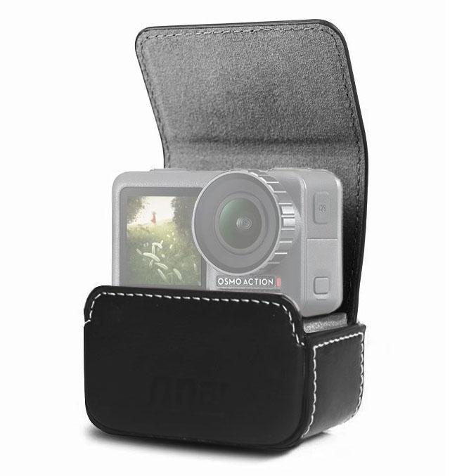 Waterproof Mini Leather Case for Dji Action Gopro Sjcam Xiaomi Mi Jia - Storage Box - Black