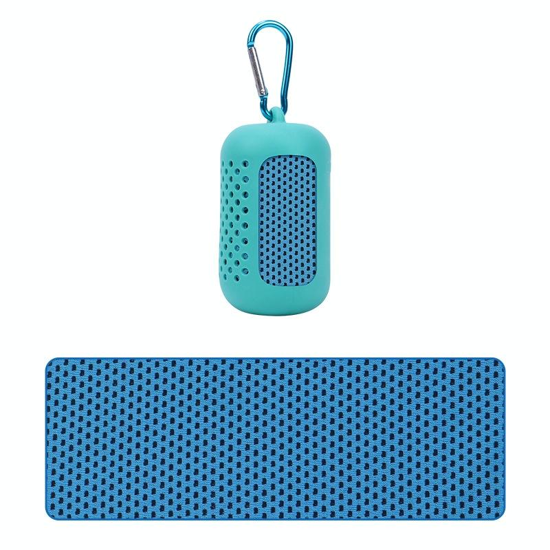 Portable Quick Dry Sports Towel Set with Silicone Sleeve and Storage Bag - 30x80cm - Green - 30X90Cm