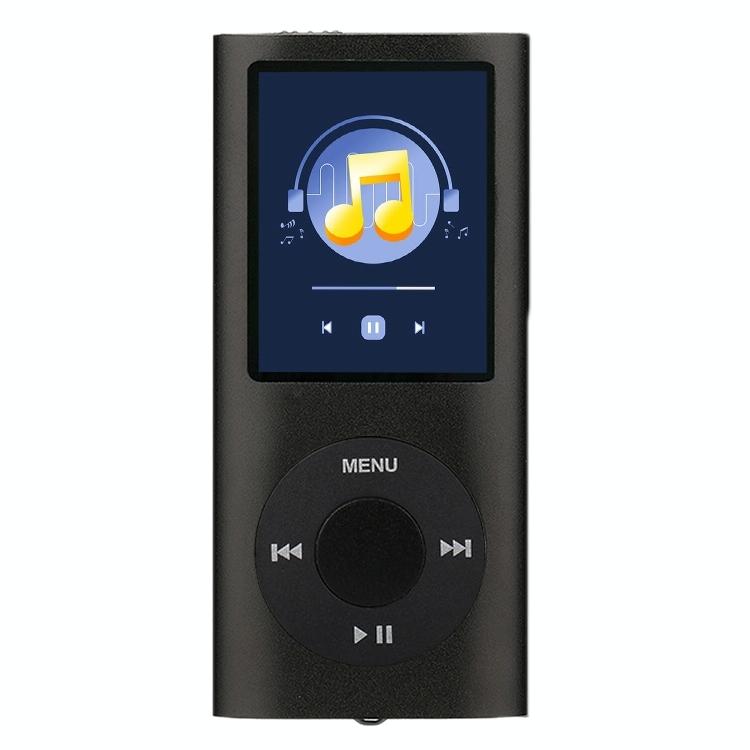 1.8 Inch Metal Mp4 Player + 16G Tf Card + Earphone + Cable - Black - With Earphone+Cable