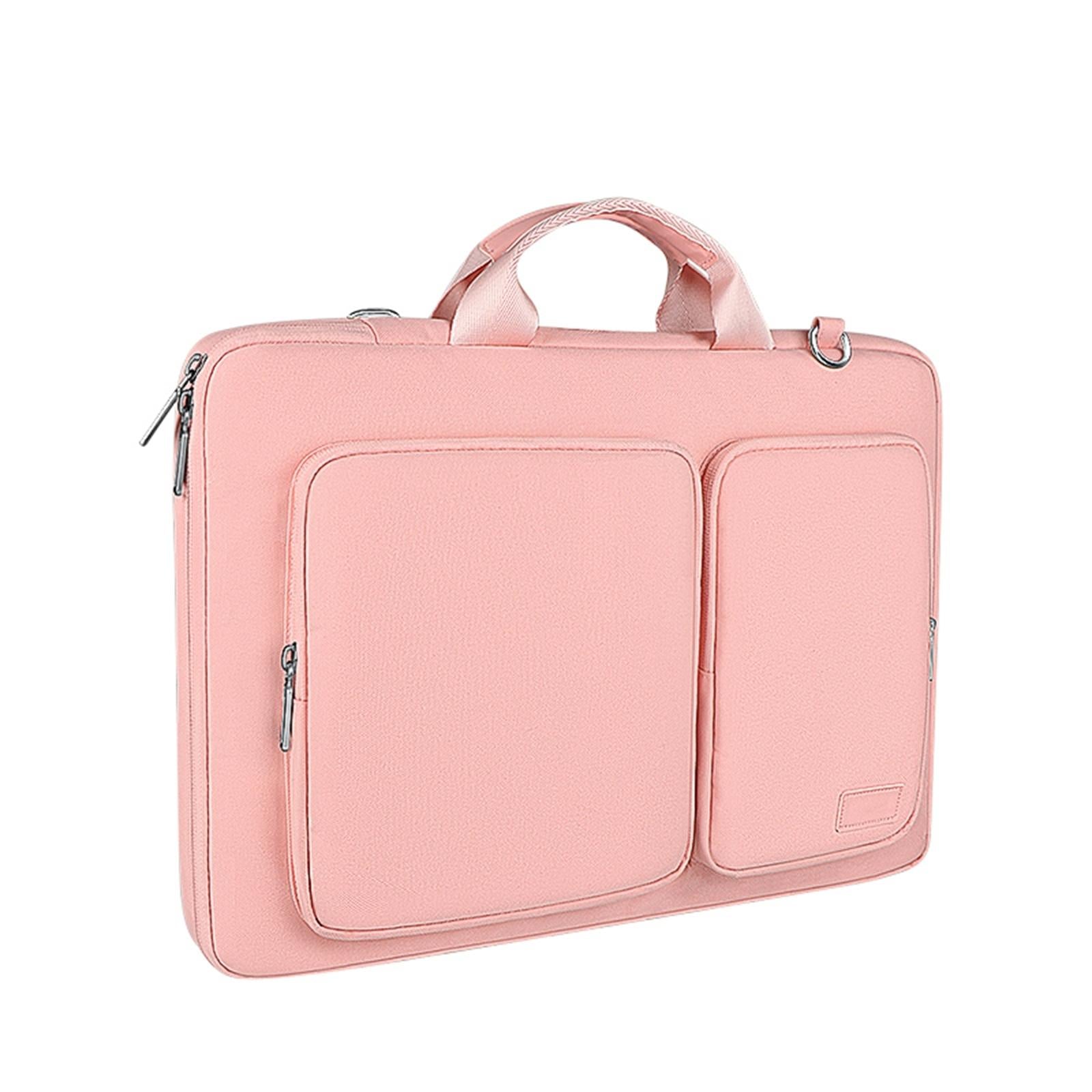 15.6 Inch Thickened Polyester Laptop Bag - Pink