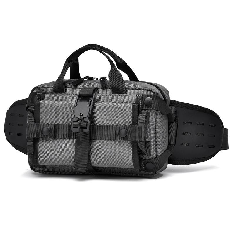 Waterproof Men Crossbody Waist Pack Gray