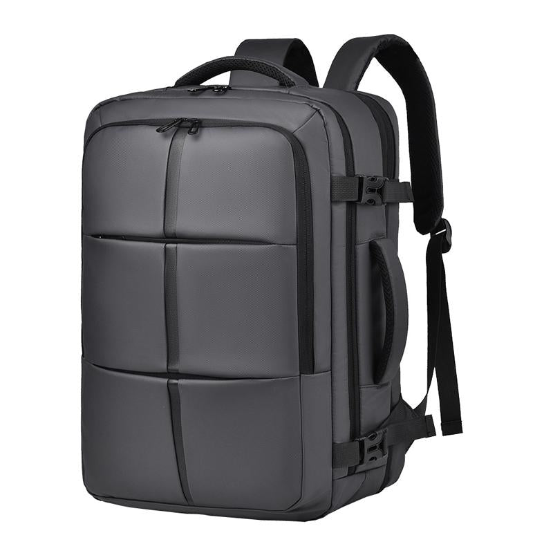 Large Capacity Expandable Business Backpack - Gray