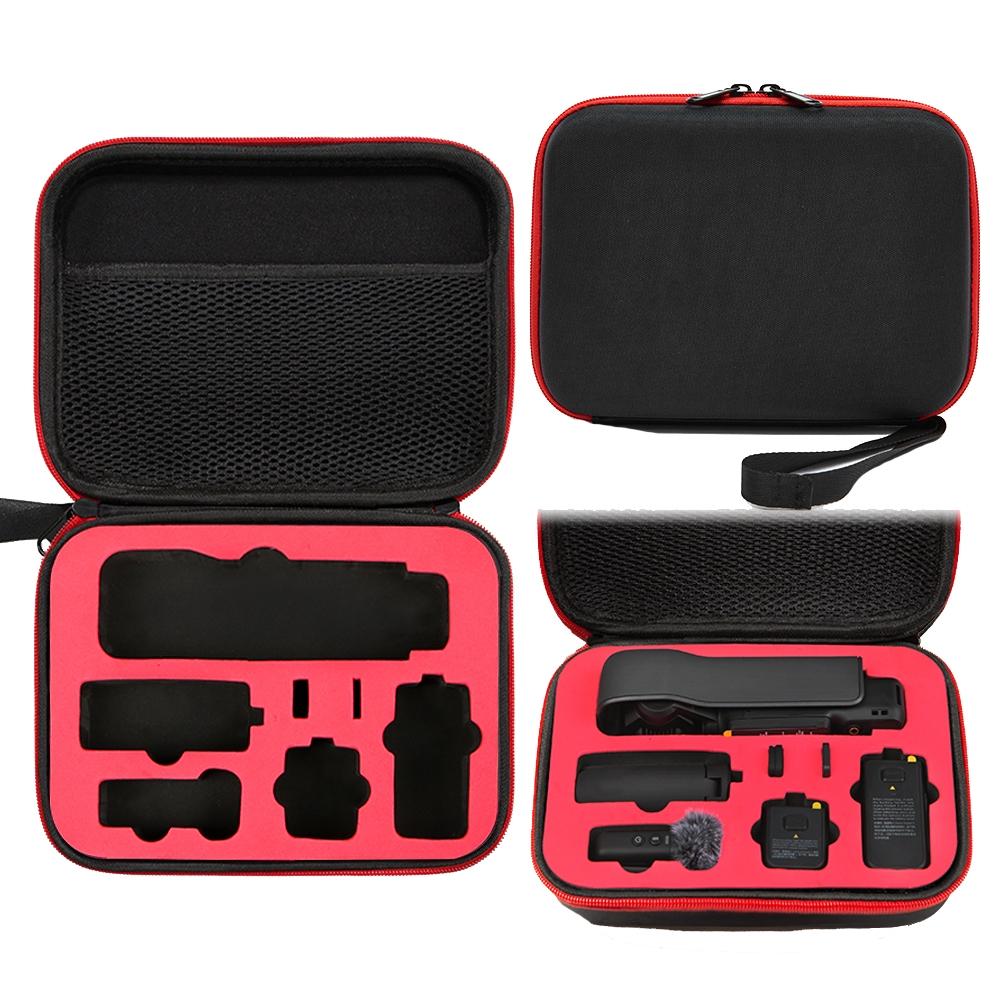 Dji Pocket 3 Camera Handbag - Storage Bag - Black Shell Red Inner