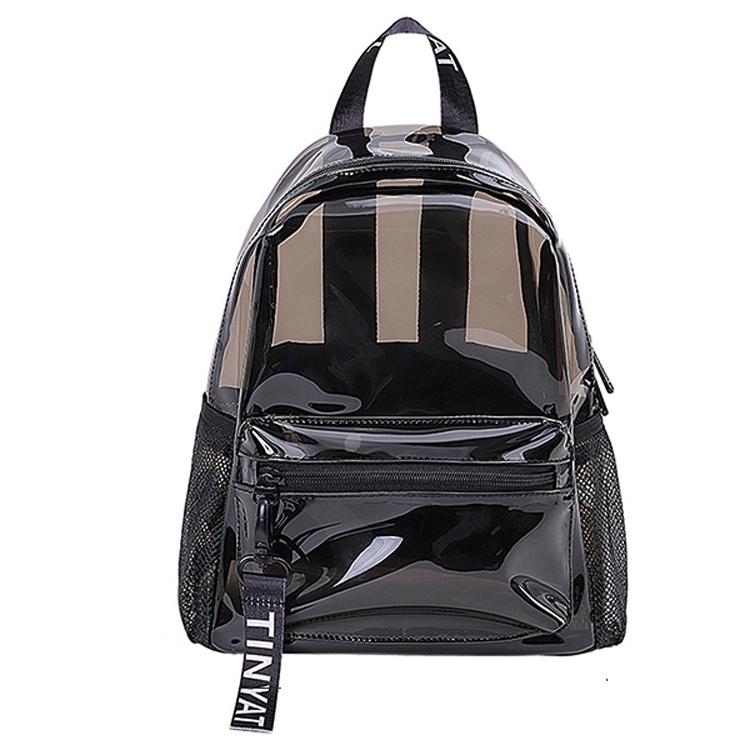 Women Waterproof Pvc Backpack - Black