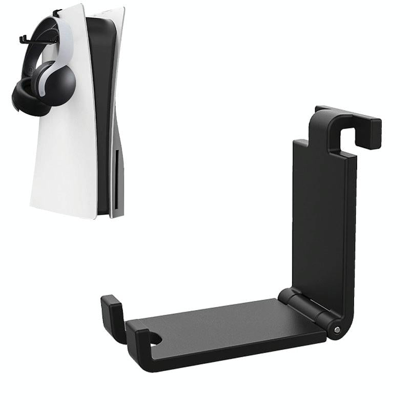 Sony Ps5 Game Console Headphone Storage Rack with Gamepad Hanger - Black