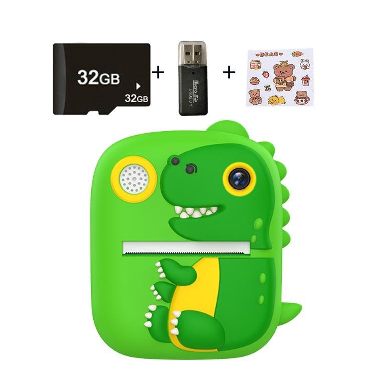 Instant Printing Camera with 2.4 Hd Screen and 32gb Tf Card - Green