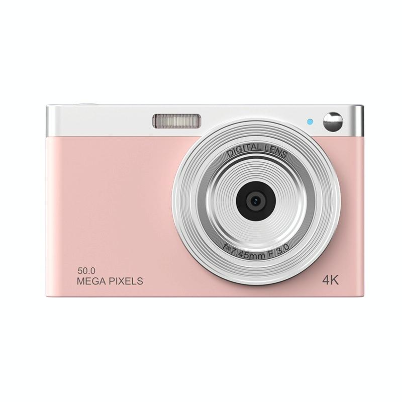 Retro Vlog Self-Shooting Camera - 50Mp Hd 4K Video - Pink