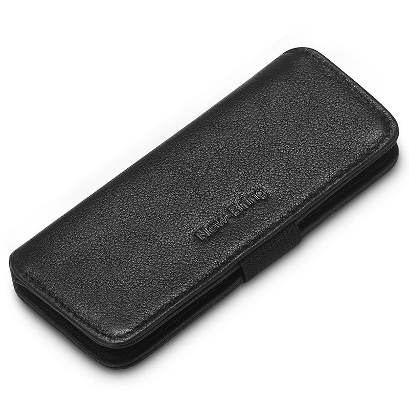Leather Key Case With Pull Out Coin Purse Compact Key Storage For Men And Women - Black